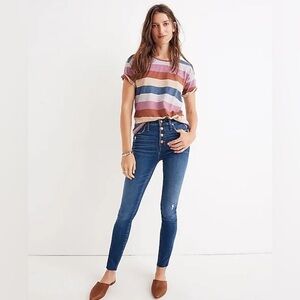 MADEWELL Sz 26 10" High-Rise Skinny Jeans in Hanna Wash